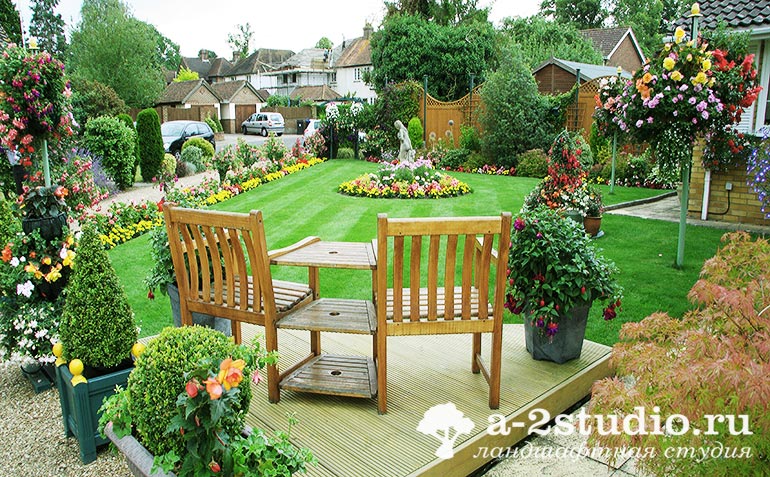 Озеленение территории загородного дома
